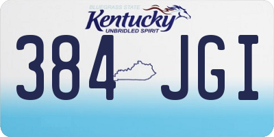 KY license plate 384JGI