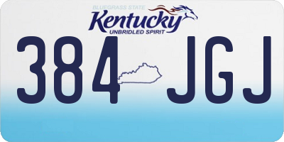 KY license plate 384JGJ