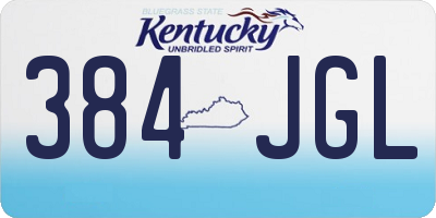 KY license plate 384JGL