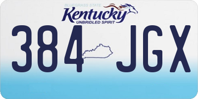KY license plate 384JGX