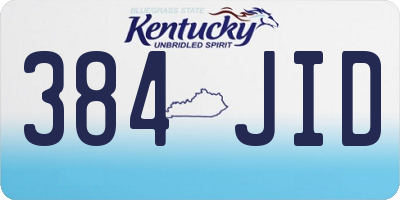 KY license plate 384JID