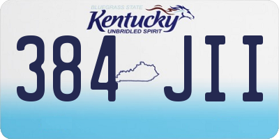 KY license plate 384JII