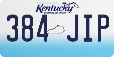 KY license plate 384JIP
