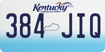 KY license plate 384JIQ