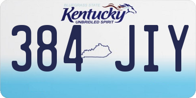 KY license plate 384JIY