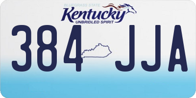KY license plate 384JJA