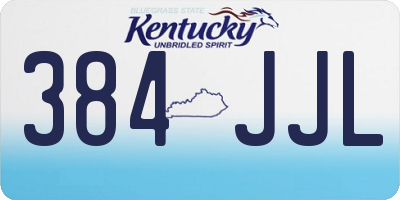 KY license plate 384JJL
