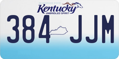 KY license plate 384JJM