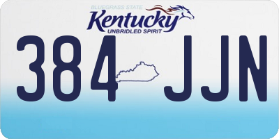 KY license plate 384JJN