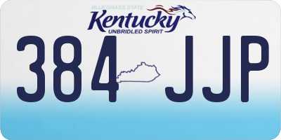 KY license plate 384JJP
