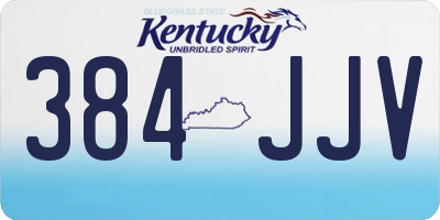 KY license plate 384JJV