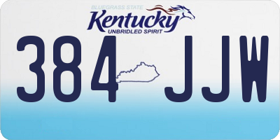 KY license plate 384JJW