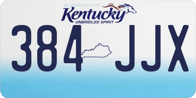 KY license plate 384JJX