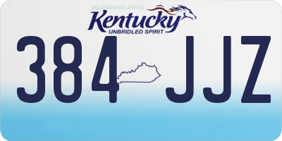 KY license plate 384JJZ