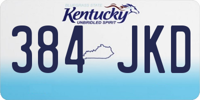 KY license plate 384JKD