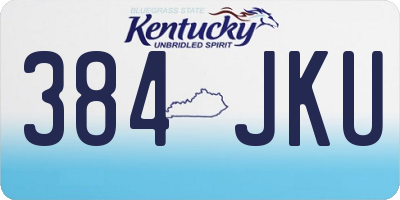 KY license plate 384JKU