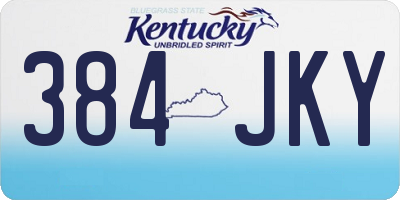 KY license plate 384JKY