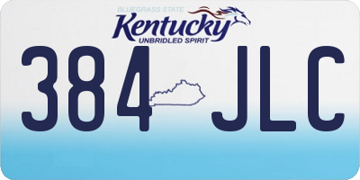 KY license plate 384JLC
