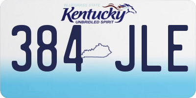KY license plate 384JLE