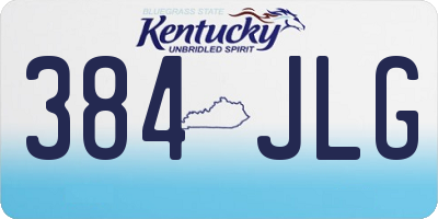 KY license plate 384JLG