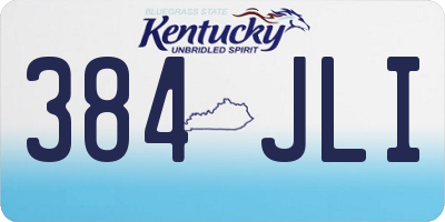 KY license plate 384JLI