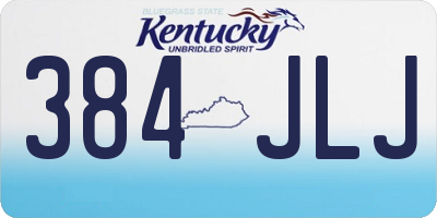 KY license plate 384JLJ