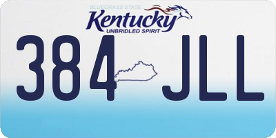 KY license plate 384JLL