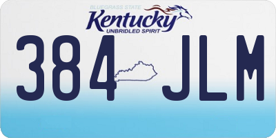 KY license plate 384JLM