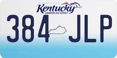 KY license plate 384JLP