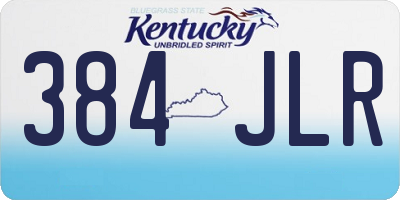 KY license plate 384JLR
