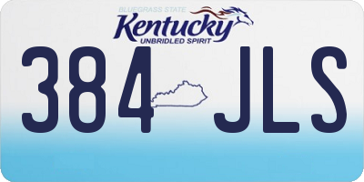 KY license plate 384JLS