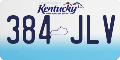 KY license plate 384JLV