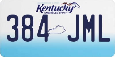 KY license plate 384JML