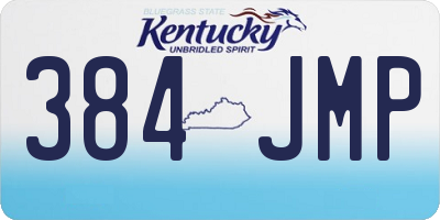 KY license plate 384JMP