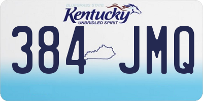 KY license plate 384JMQ