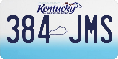 KY license plate 384JMS
