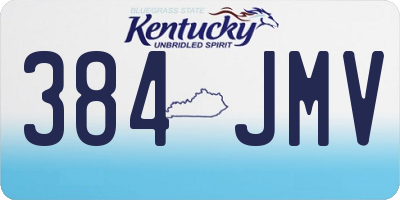 KY license plate 384JMV