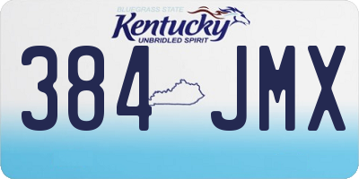 KY license plate 384JMX