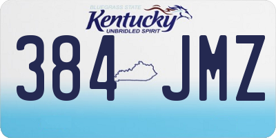 KY license plate 384JMZ