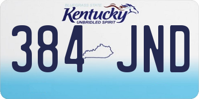 KY license plate 384JND