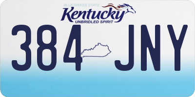 KY license plate 384JNY