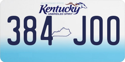 KY license plate 384JOO
