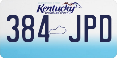 KY license plate 384JPD