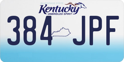 KY license plate 384JPF