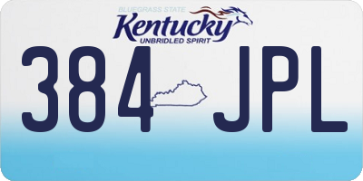 KY license plate 384JPL