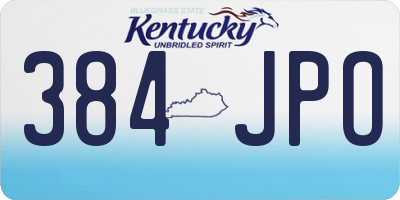 KY license plate 384JPO