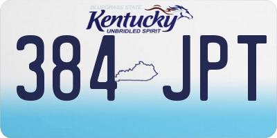 KY license plate 384JPT