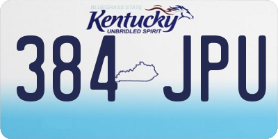 KY license plate 384JPU