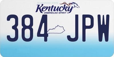 KY license plate 384JPW
