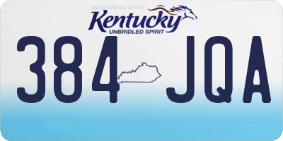 KY license plate 384JQA